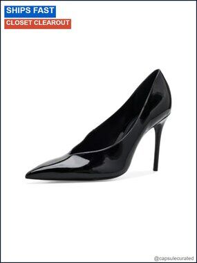 High Heel Stiletto Pump Leather Patent Closed Toe Formal Party Shoe